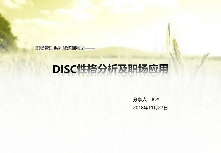 DISC性格分析及职场应用.ppt_第1页