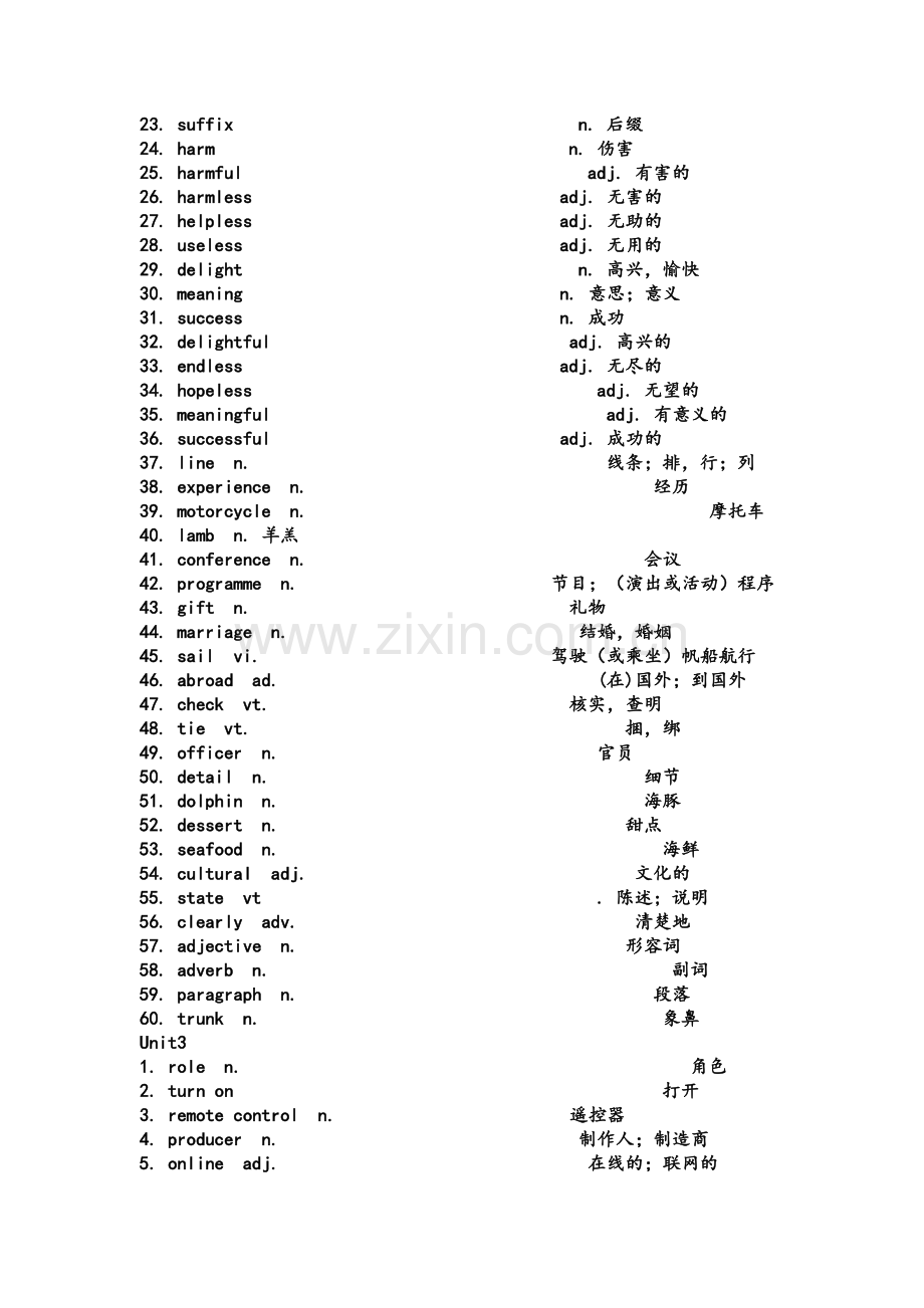 江苏译林牛津英语8B单词表.doc_第3页