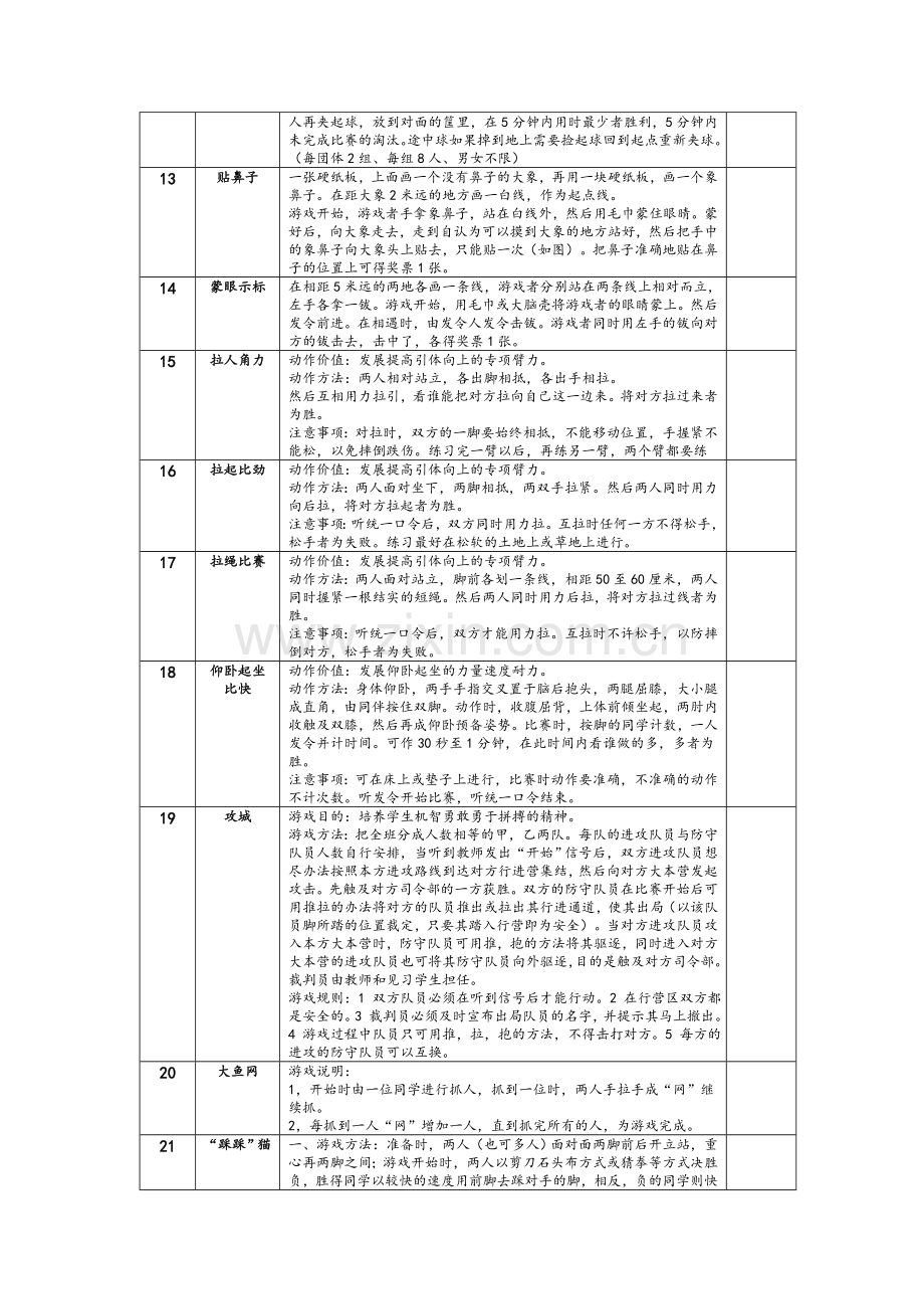 最全100个小学体育游戏.doc_第2页