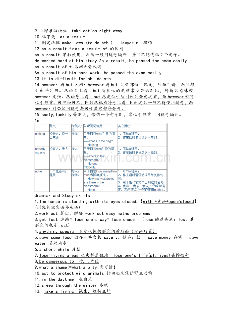 牛津译林版8AUnit5-8知识点.doc_第2页