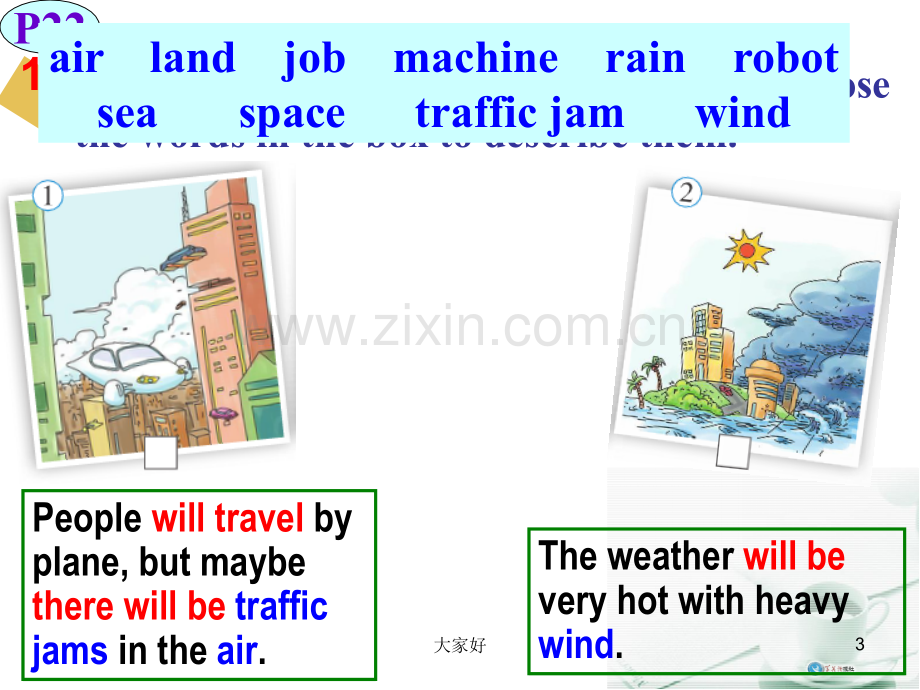 外研版七年级英语下册课件：m4U2-Every-family-will-have-a-small-plane.ppt_第3页