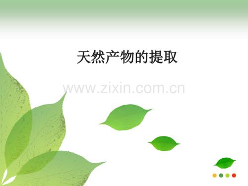 天然产物的提取技术..ppt