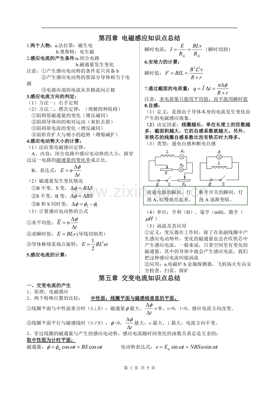 高中物理选修3-2知识点总结.pdf_第1页