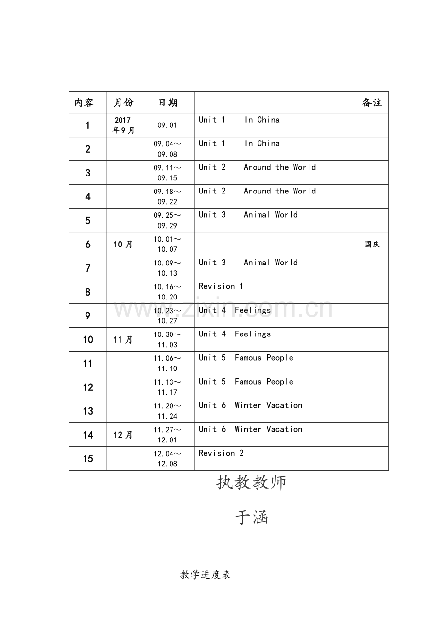 新起点人教版英语六年级上册教案.doc_第2页