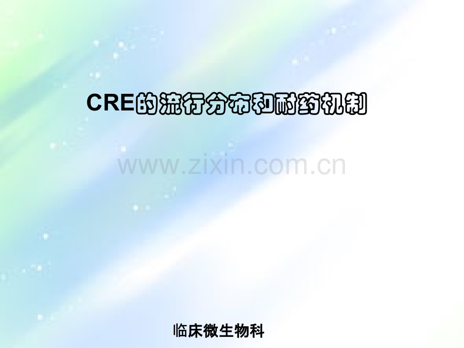 CRE流行分布及耐药机制-PPT.ppt_第1页