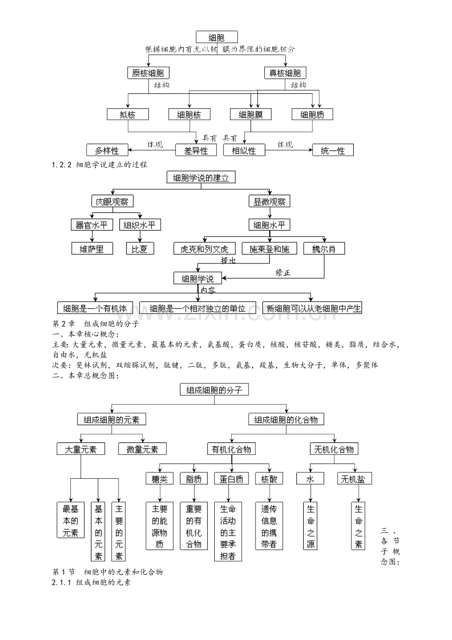 高一生物必修一概念图汇编.doc_第3页