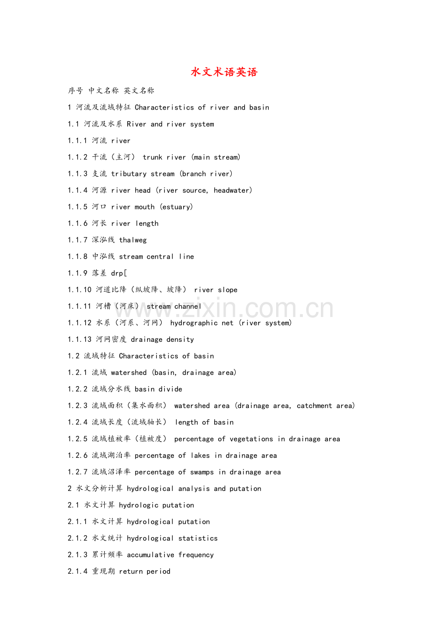 水文术语英语.doc_第1页