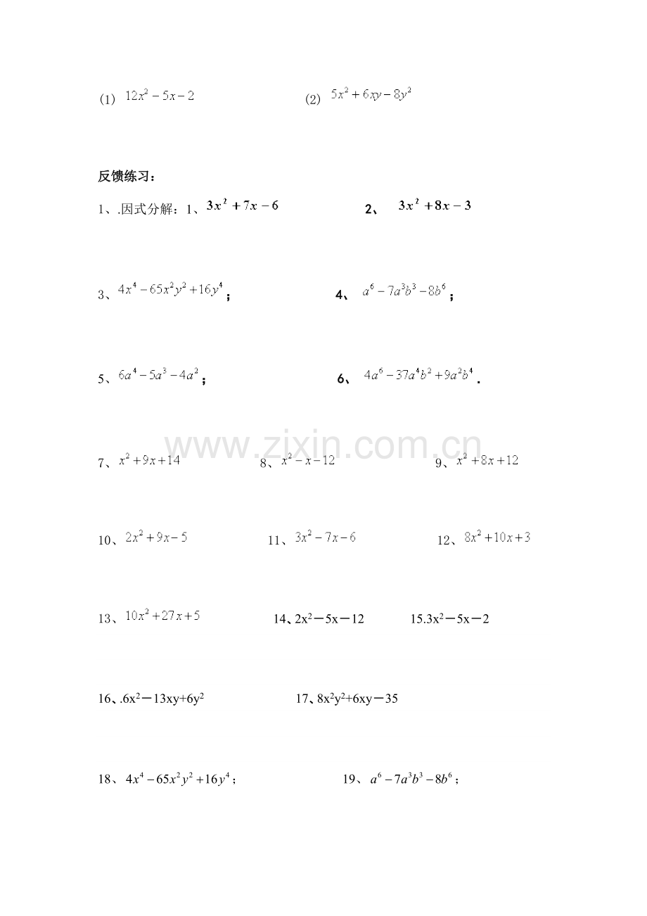 十字相乘法分解因式练习题大全.pdf_第2页