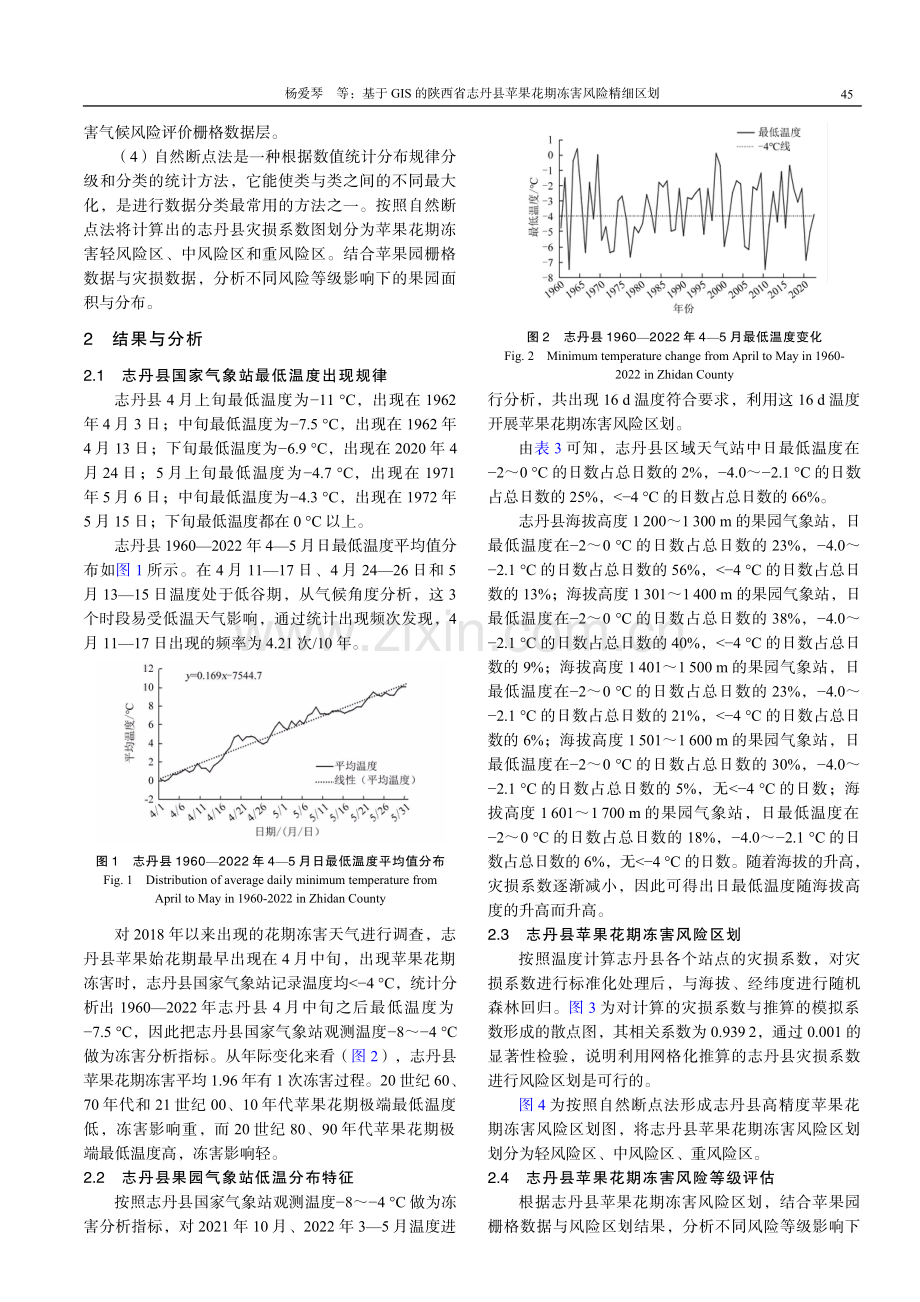 基于GIS的陕西省志丹县苹果花期冻害风险精细区划.pdf_第3页