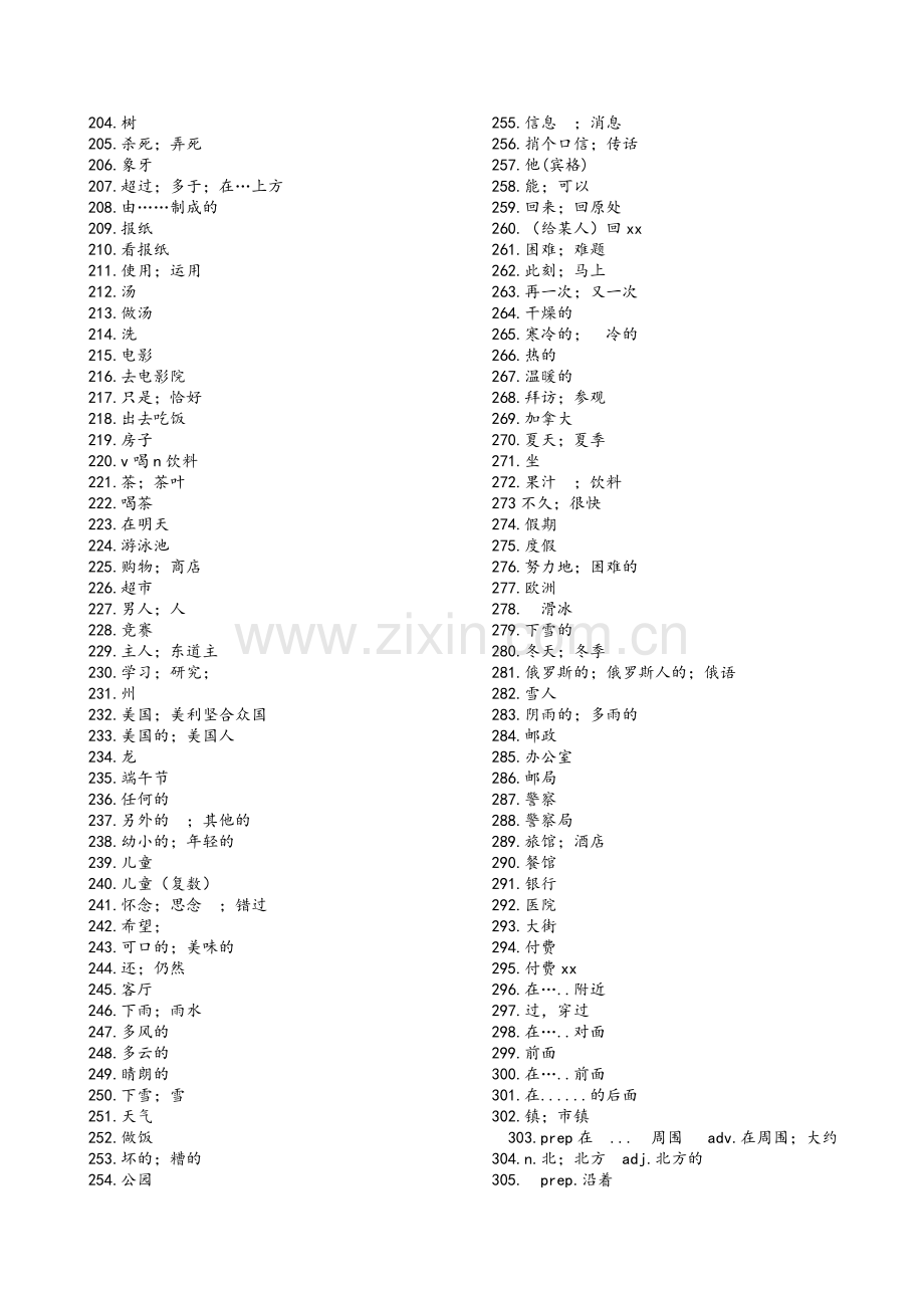 新目标人教版七年级下册英语单词表默写——汉语.doc_第3页