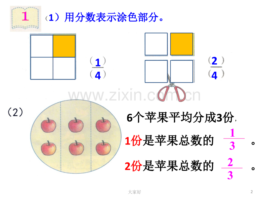 分数的简单应用新人教版小学三年级上册数学.ppt_第2页