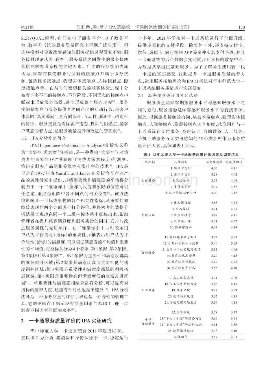 基于IPA的高校一卡通服务质量评价实证研究.pdf_第2页