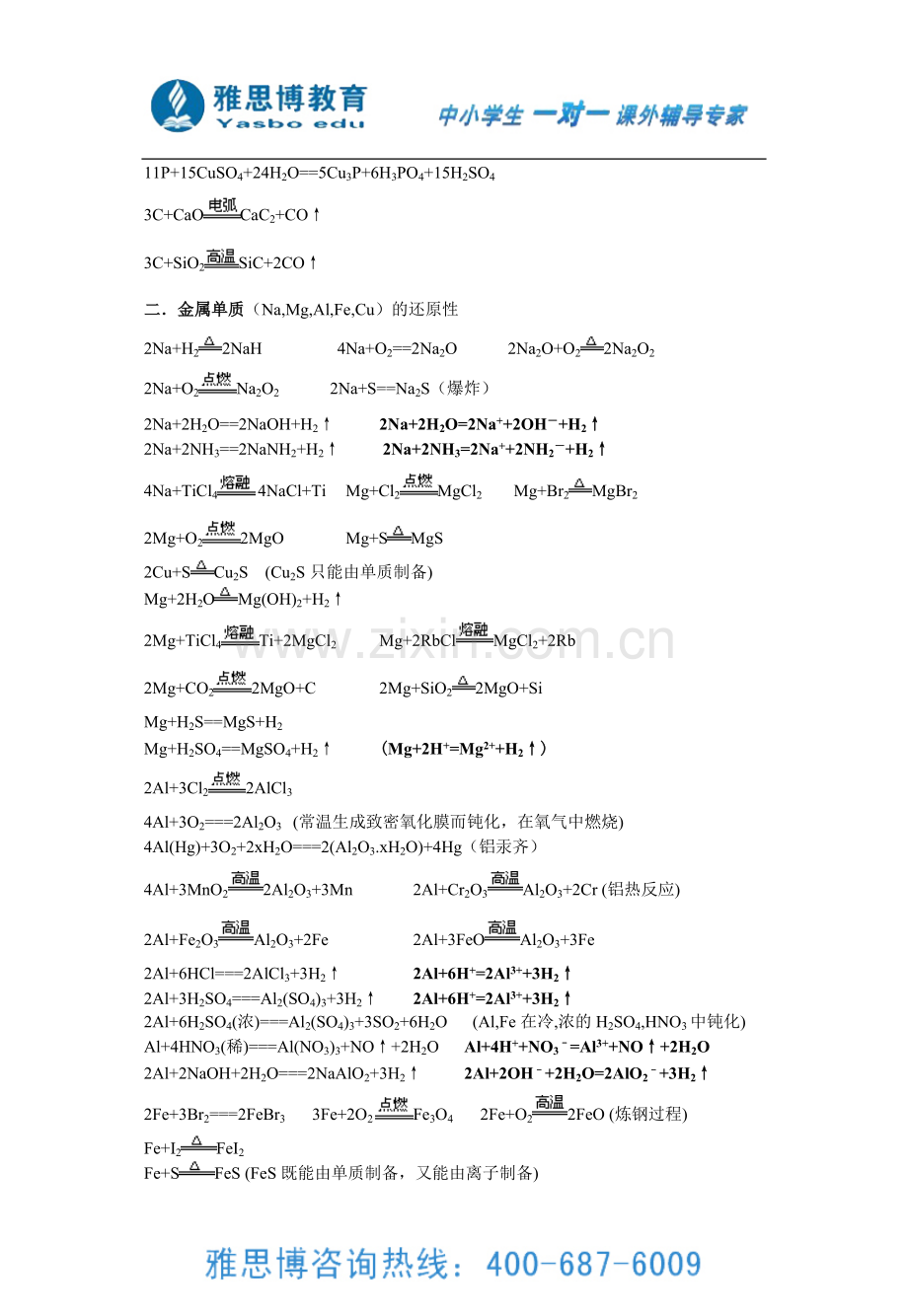 高中化学方程式总结大全(高一至高三).pdf_第3页