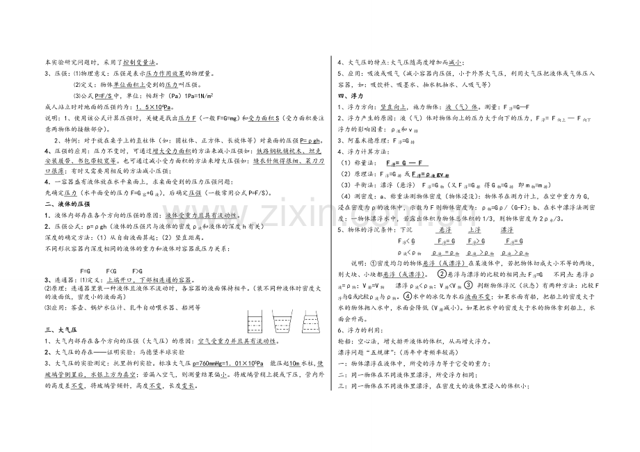 北师大版物理八年级下册总复习整理.doc_第3页