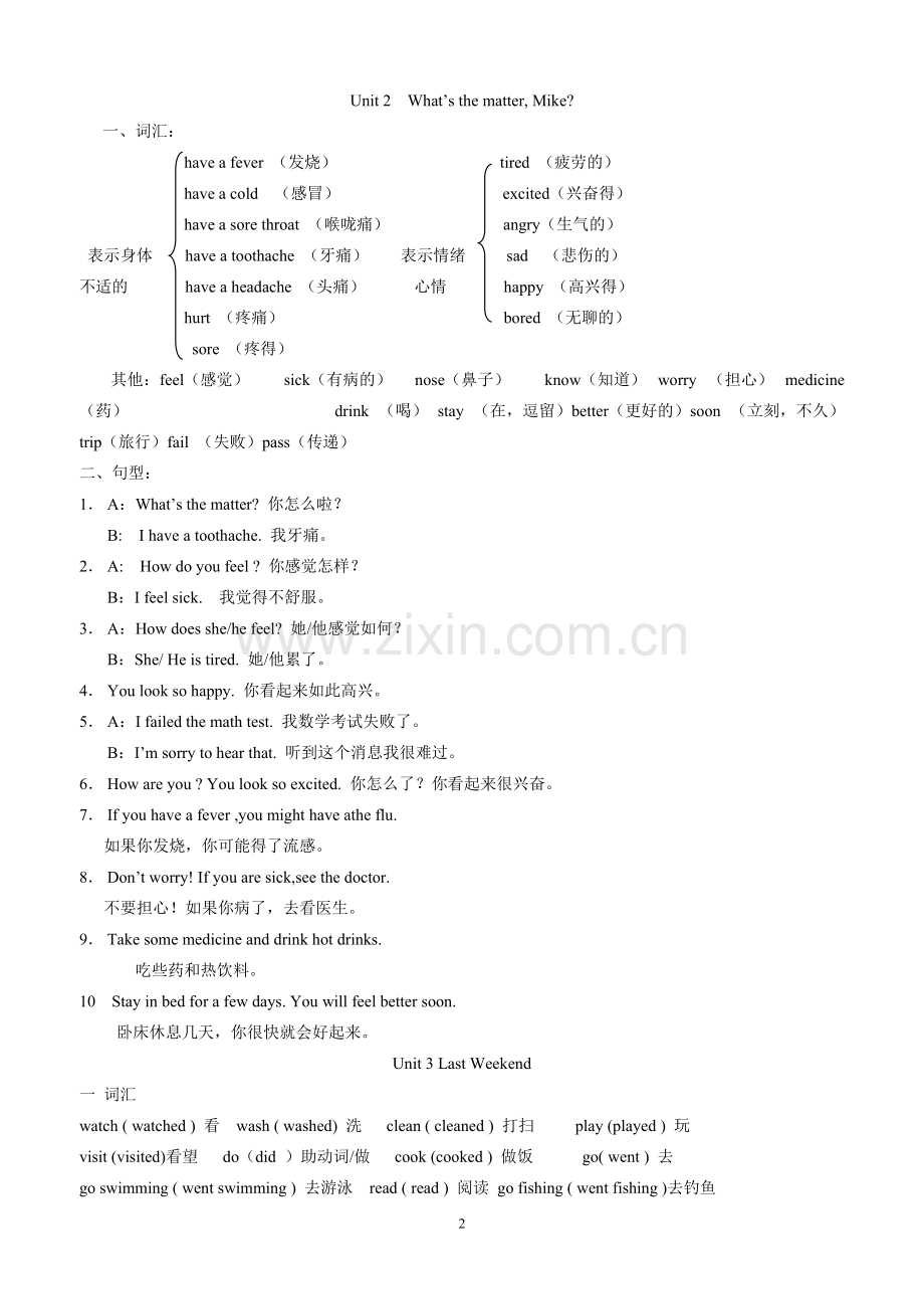 PEP小学六年级英语下册知识点(2).pdf_第2页