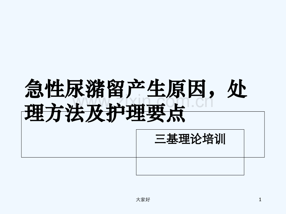 急性尿潴留产生的原因、处理方法及护理要点-PPT.ppt_第1页