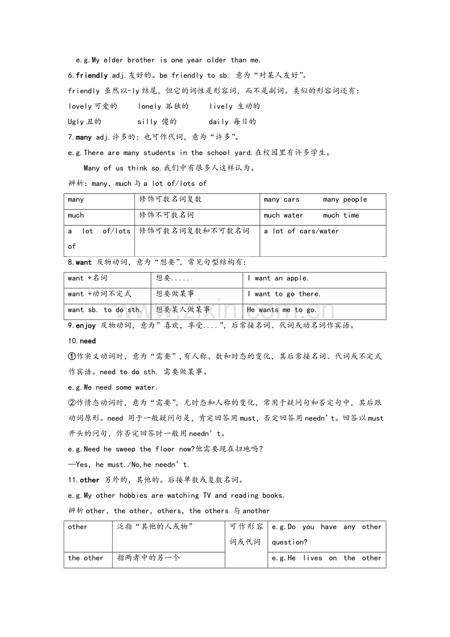 新广州牛津版初一英语上册知识汇总及练习.doc_第2页