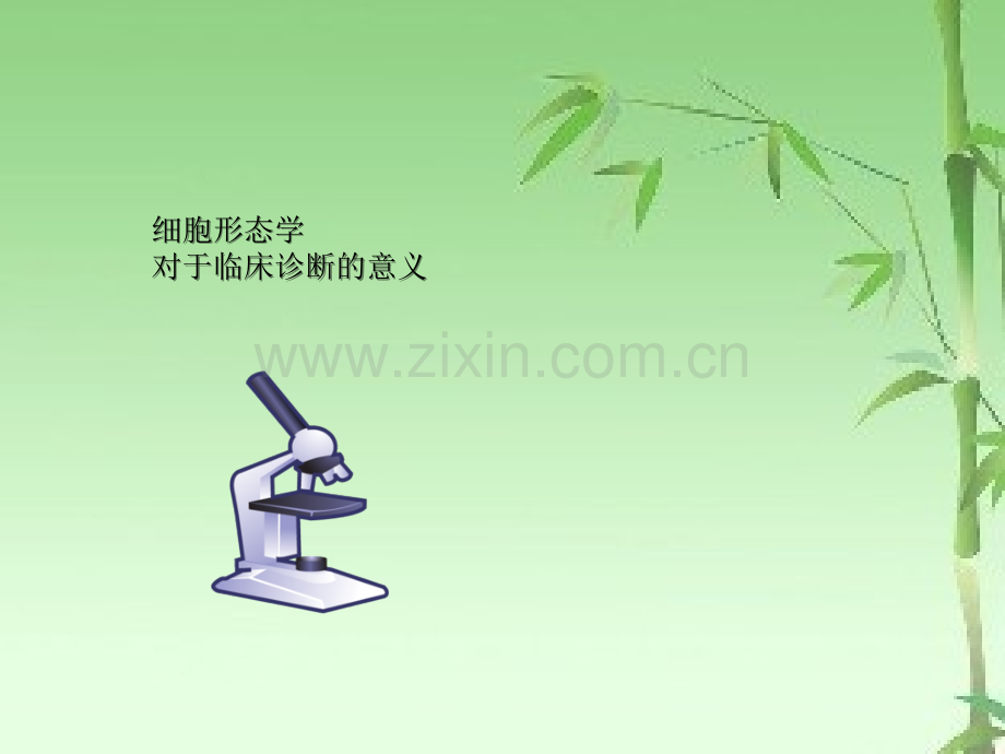 细胞形态学对于临床诊断的意义ppt.ppt_第1页