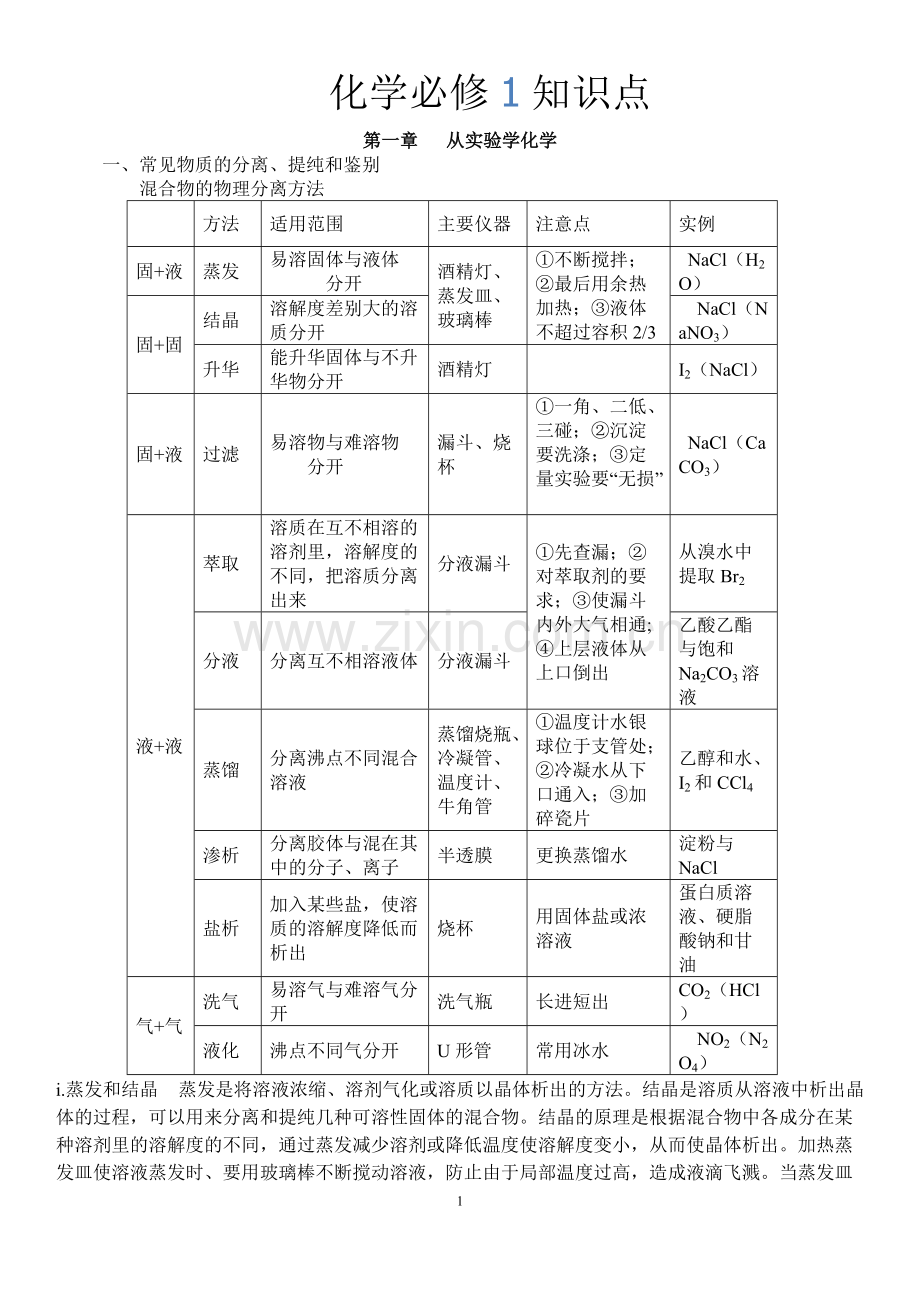 人教版高一化学必修一知识点总结（3）.pdf_第1页