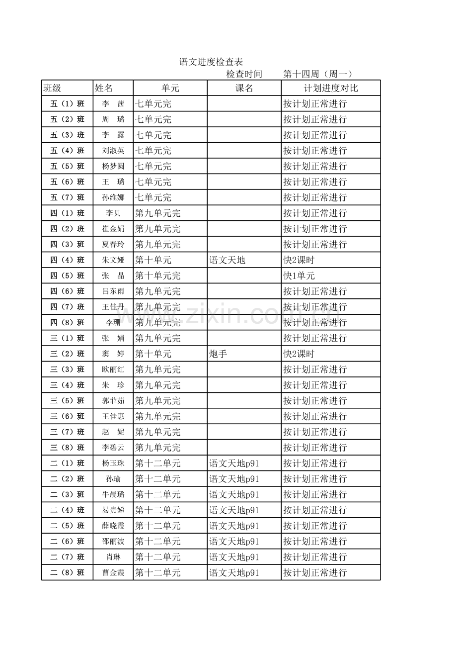 教学进度检查表.xls_第1页