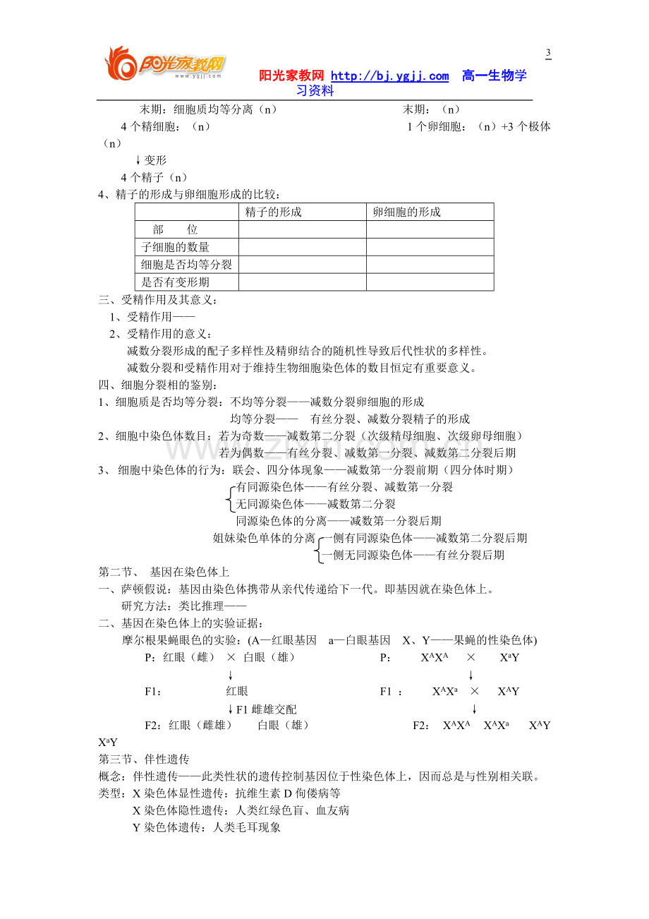 高一生物必修二知识点总结.pdf_第3页