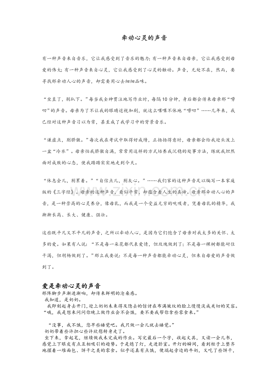 有一种声音来自音乐.doc_第1页