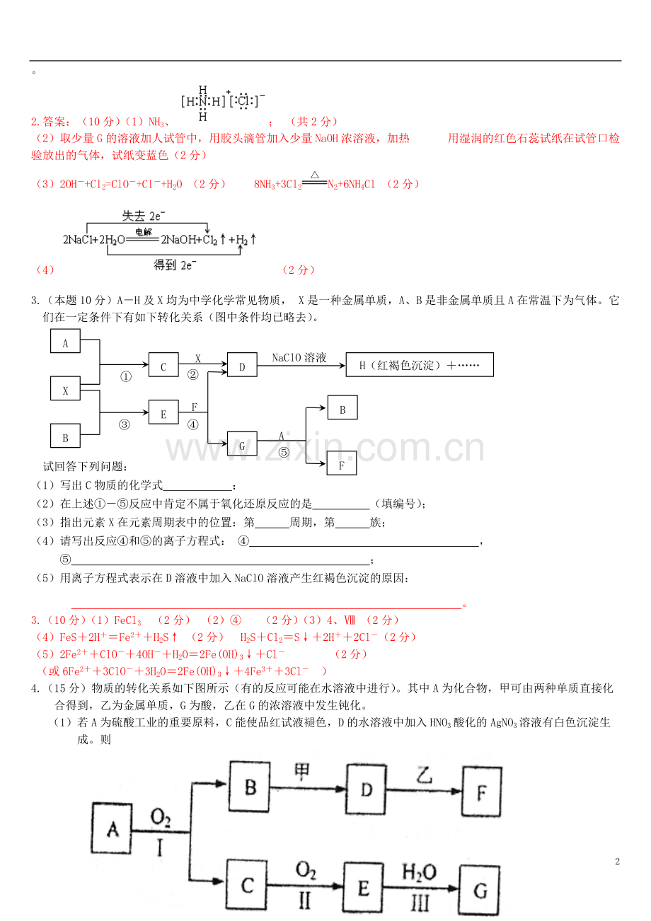 高考化学无机推断题大汇总(1).pdf_第2页