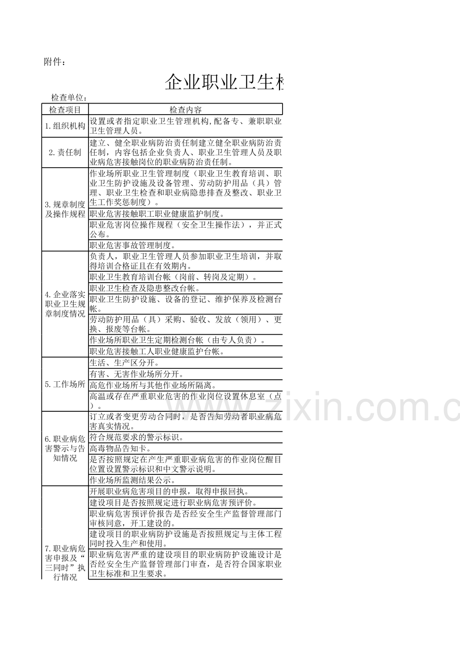 职业卫生安全检查表.xls_第3页