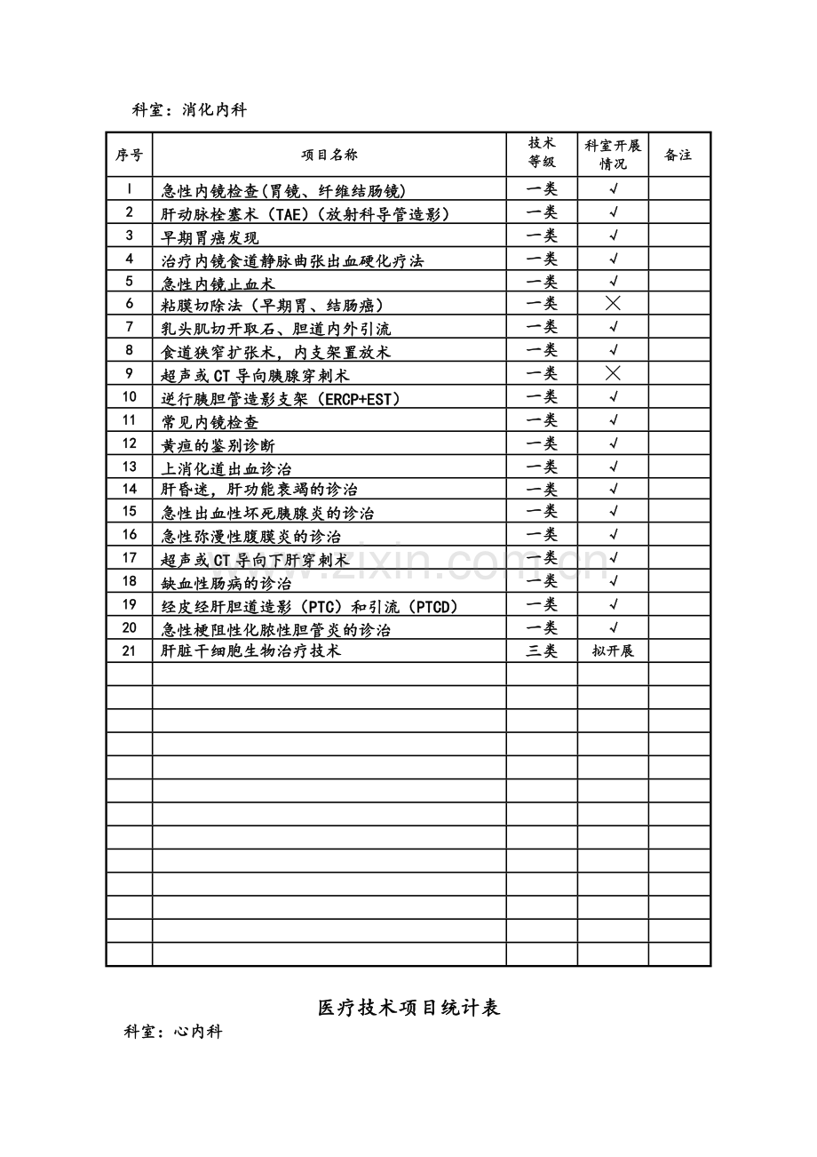 医疗技术项目统计表.doc_第2页