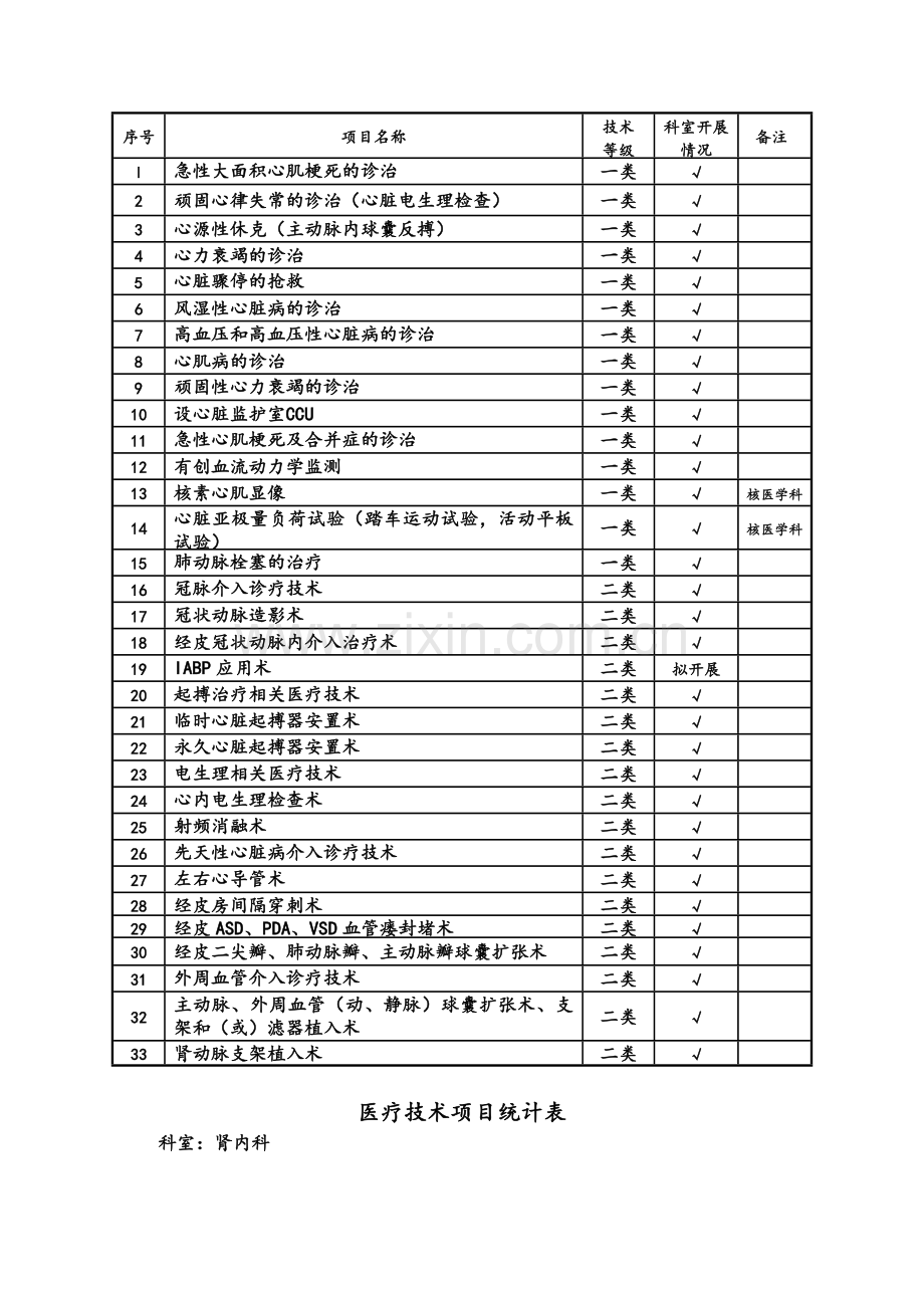 医疗技术项目统计表.doc_第3页