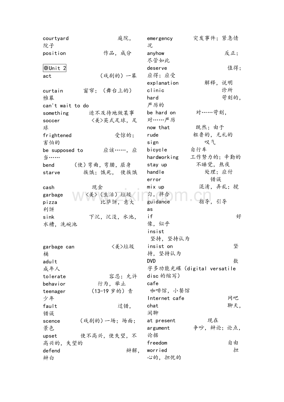 牛津高中英语模块1-5单词表(必修).doc_第2页