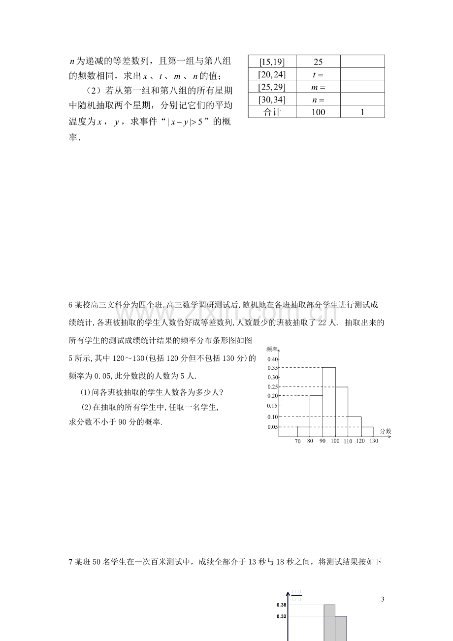 概率大题训练总结(高考经典概率问题文科).pdf_第3页