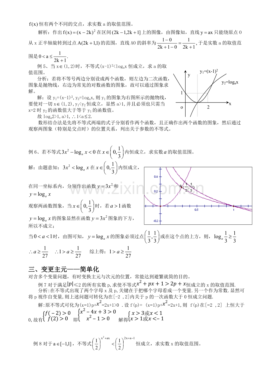 高中数学恒成立问题中求含参范围的方法总结.pdf_第2页