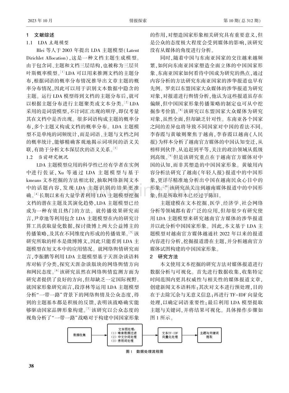 基于LDA主题模型的中国国家形象研究——以越南通讯社报道为例.pdf_第2页