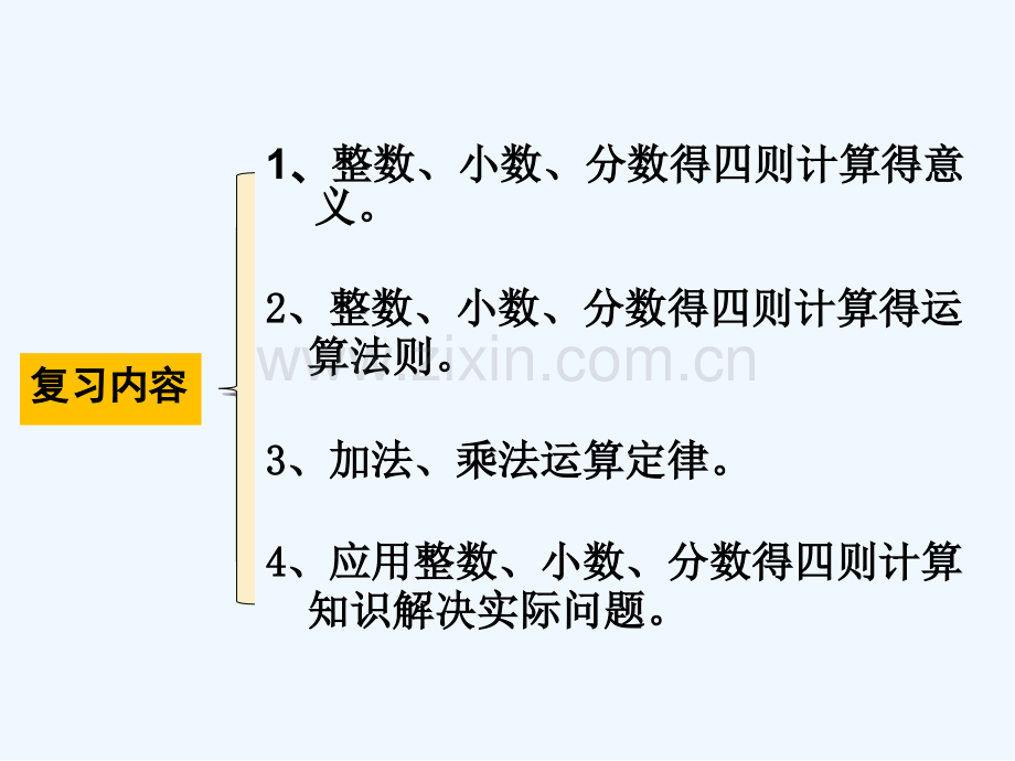 小学六年级数学总复习数的运算整理与复习-PPT.pptx_第2页