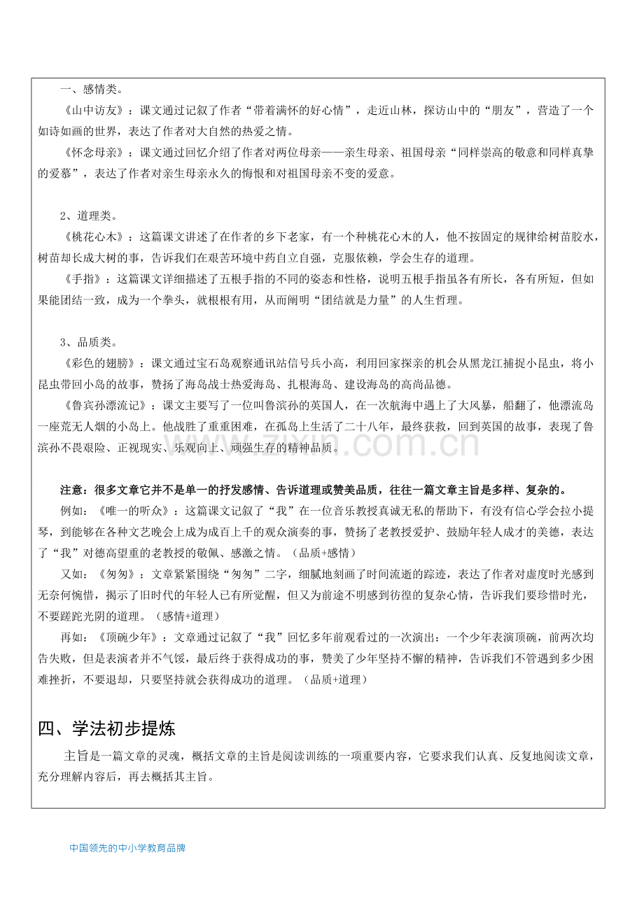 知名教育机构小升初语文之归纳中心思想.pdf_第2页