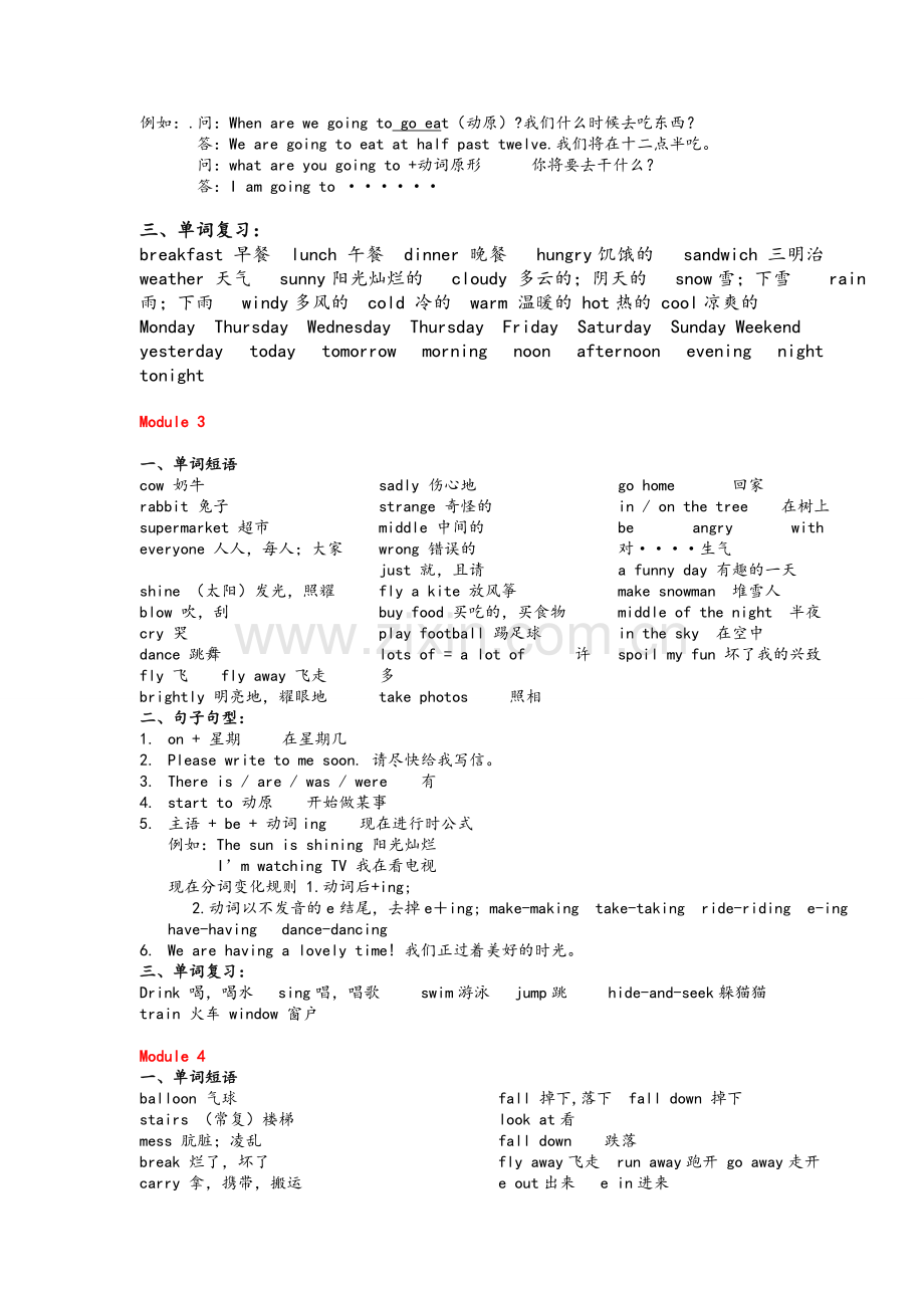 外语教学与研究出版社-小学英语六年级下册期末复习知识点.doc_第2页