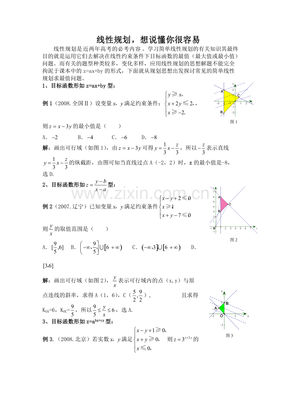 线性规划所有类型总结.pdf_第1页