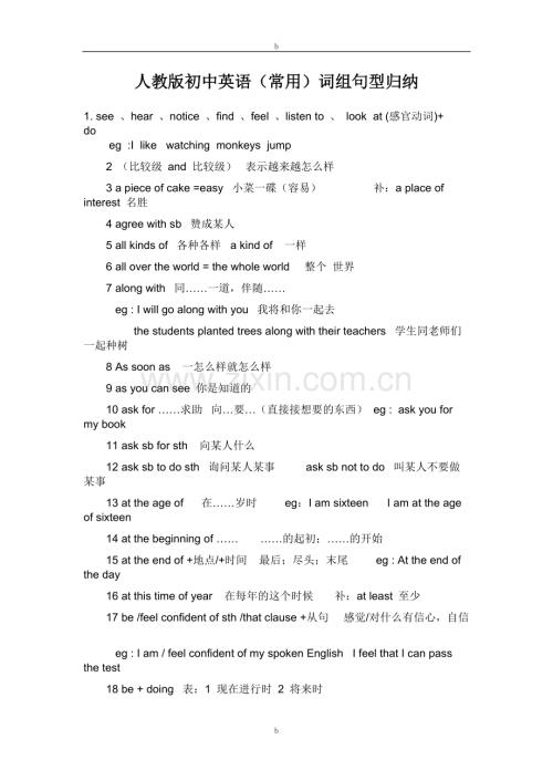 人教版初中英语词组总结.pdf