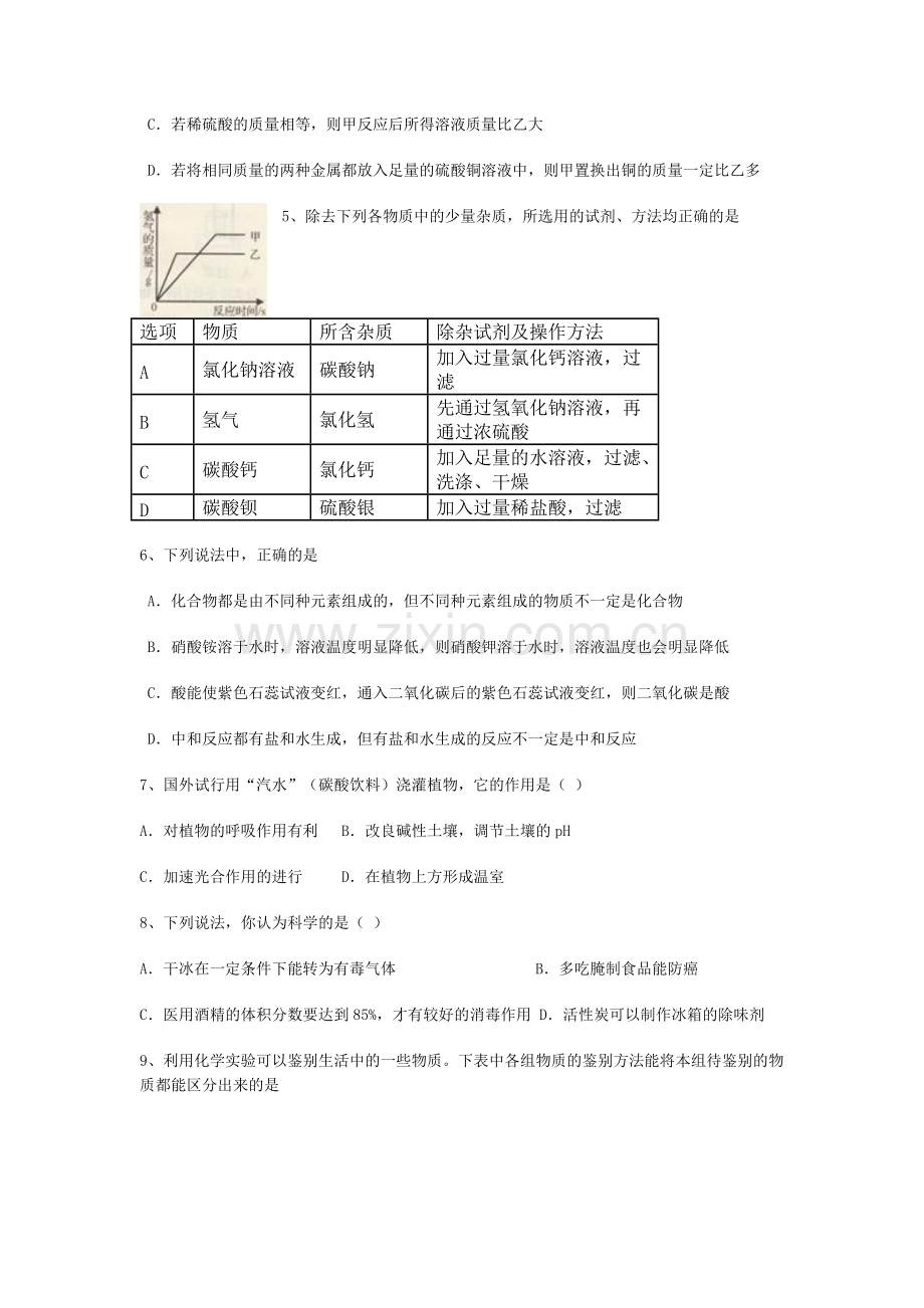 中考化学多选题吐血总结.pdf_第2页