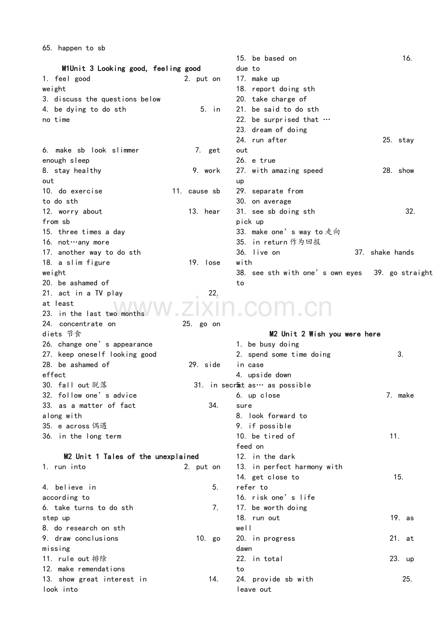 牛津高中英语1-11模块课本短语.doc_第2页