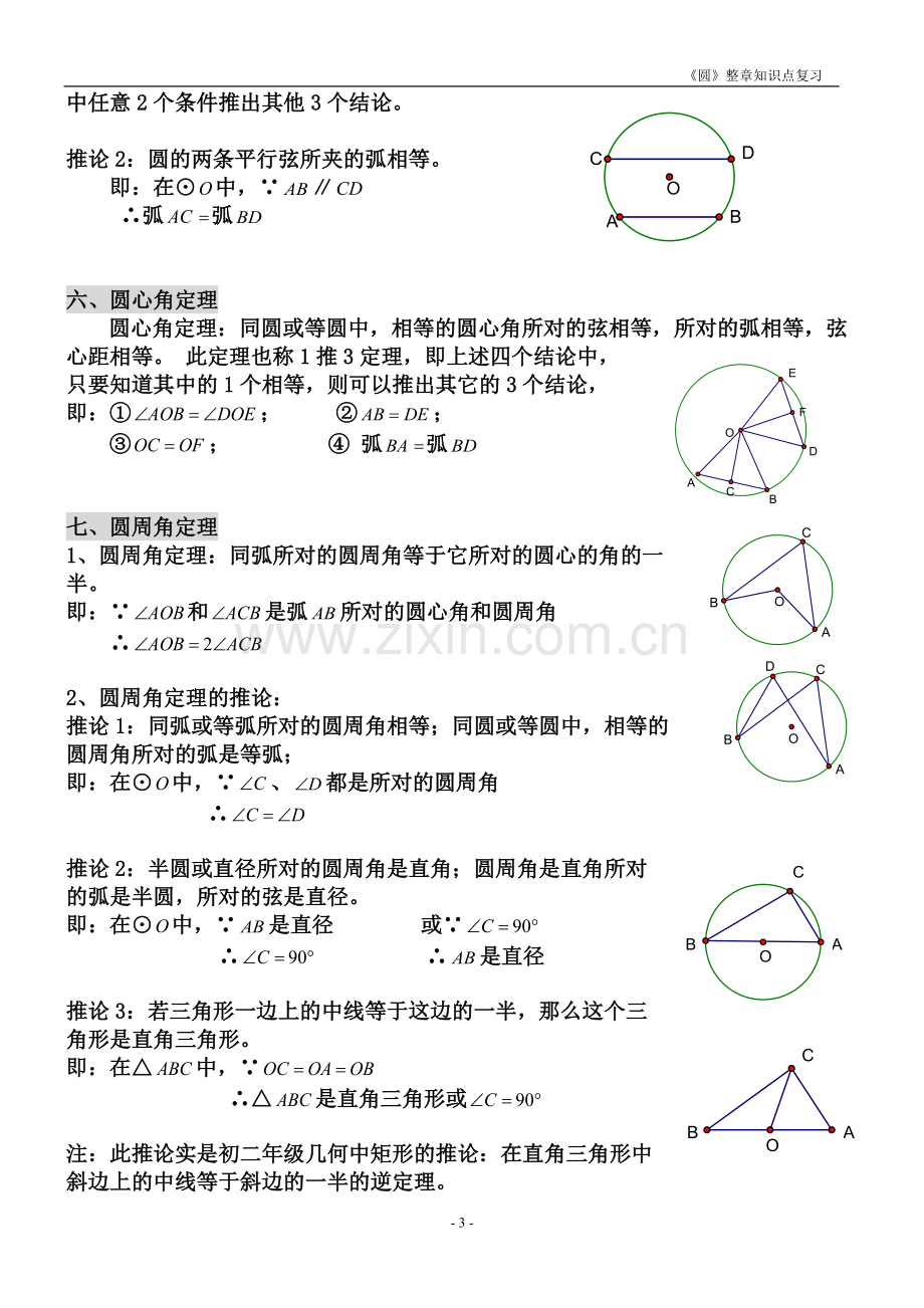 初中数学圆知识点归纳.pdf_第3页