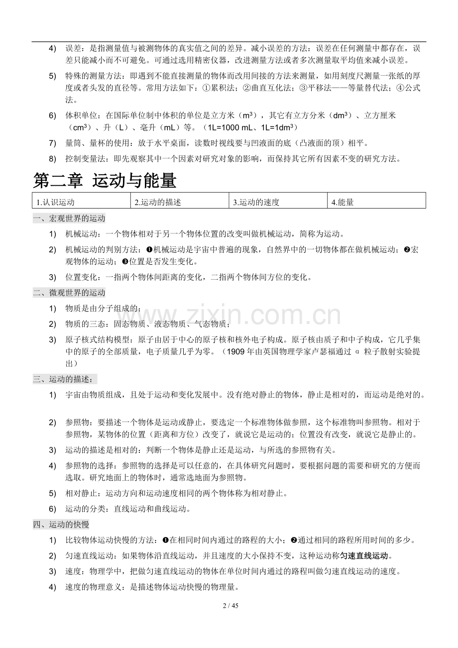 初中物理全册知识点总结及公式大全(教科书版).pdf_第2页