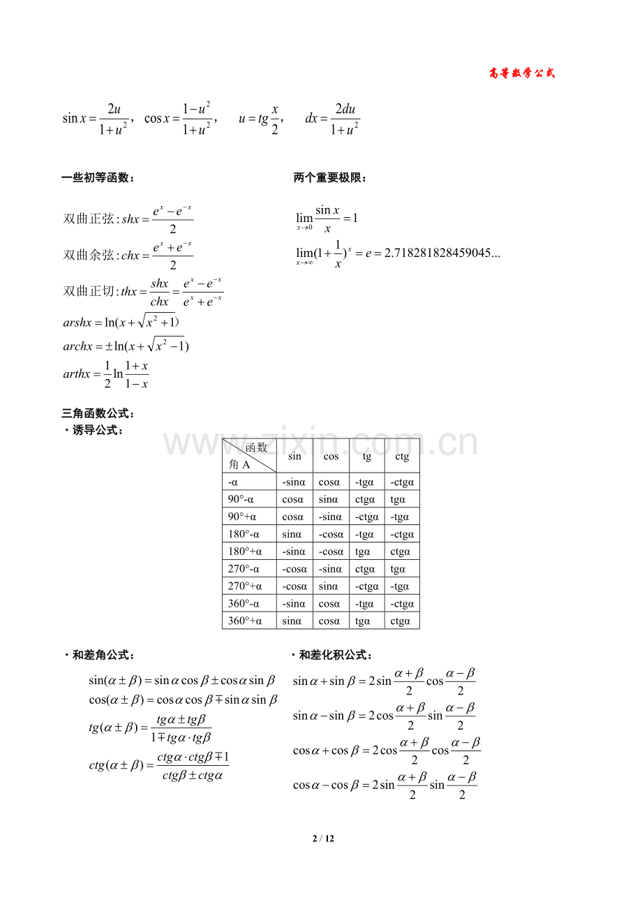 专升本数学公式大全.pdf_第2页