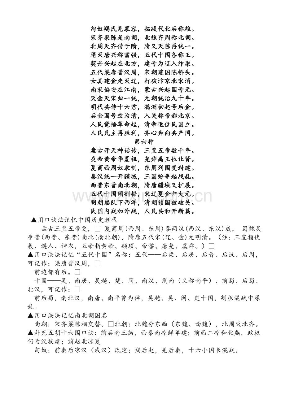 中国古代历史朝代歌(六种版本).doc_第2页