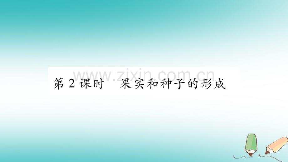 2018秋七年级生物上册-第3单元-第2章-第3节-开花和结果第2课时习题优质新人教版.ppt_第1页