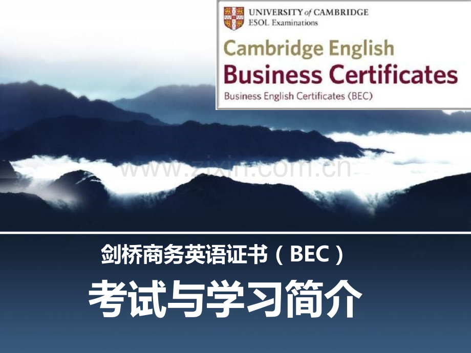 剑桥商务英语(BEC)考试与学习简介.ppt_第1页