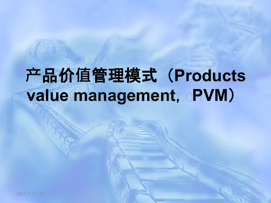 产品价值管理模式ProductsvaluemanagementPVM.pptx_第1页