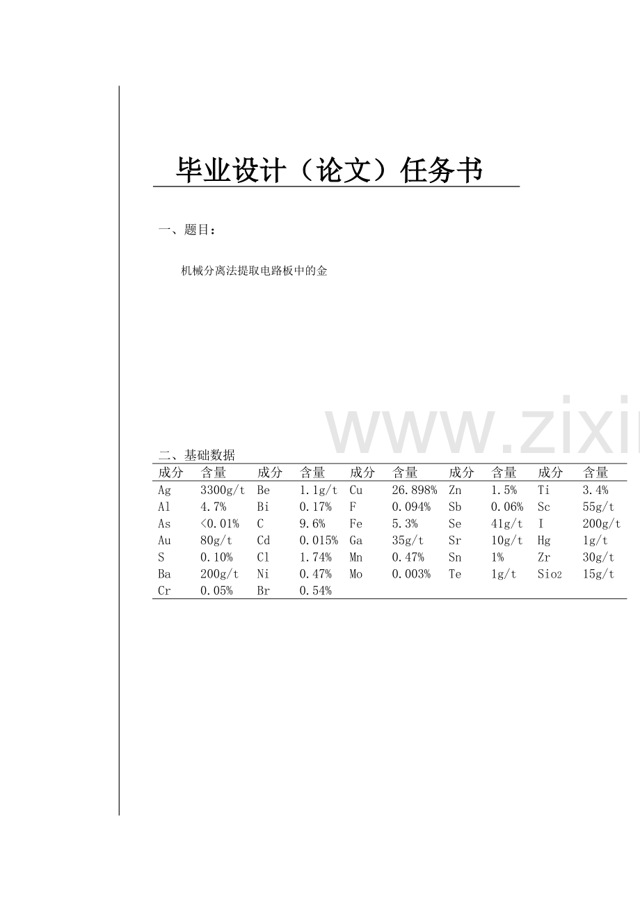 大学毕业论文-—机械分离法提取电路板中的金.doc_第3页