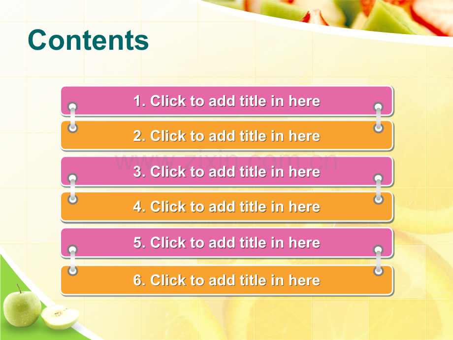 TG清新水果风格模板.ppt_第2页